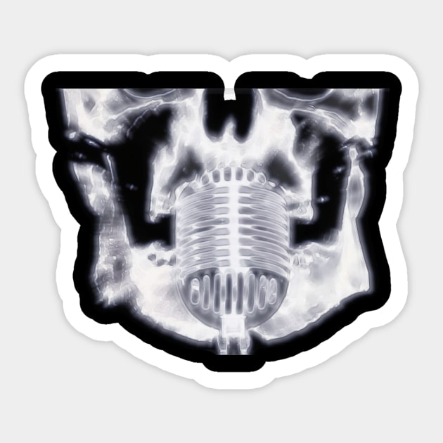 Podcast Forever Mask - X-ray Skull version Sticker by Invasion of the Remake